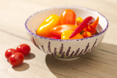 Glinena zdjelica – mala, oslikana, motiv lavande