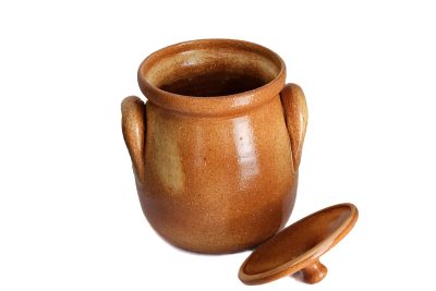 Glineni lonac za žar, mali, smeđi